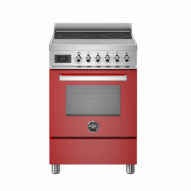 BERTAZZONI PRO6 4I 1E RO T Κουζίνα Ηλεκτρική με Επαγωγικές Εστίες 60cm Κόκκινο